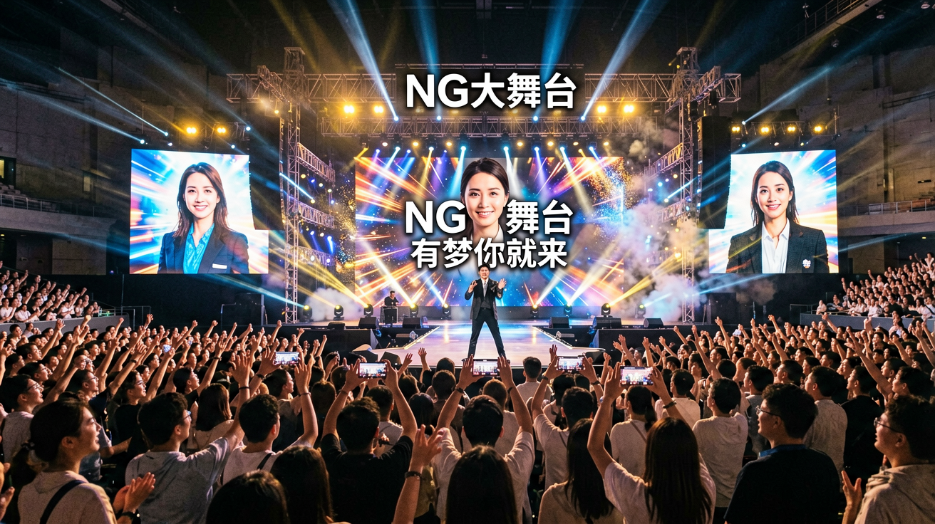 NG大舞台全景：灯光璀璨的演出场地与热情观众